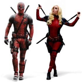 Deadpool 3 Cosplay Costume for Men & Women | Marvel Authentic Wanda & Wade Wilson Deadpool Leather Suit