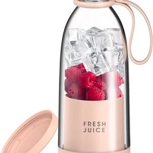 500ML Portable USB Juicer Bottle – 2400mAh Rechargeable Wireless Blender with 6 Blades for Smoothies, Shakes, and Fresh Juices